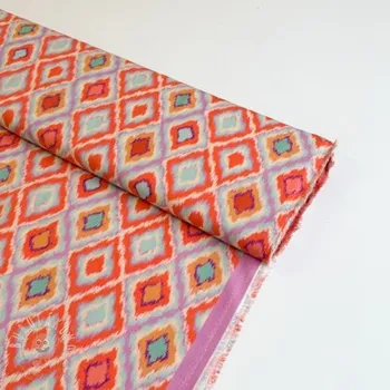 Viskóza RADIANCE Abstract orange digital print