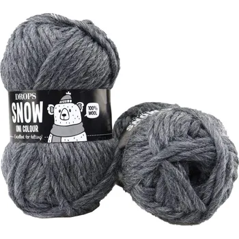 Příze Drops Snow UNI 14 tmavá šedá