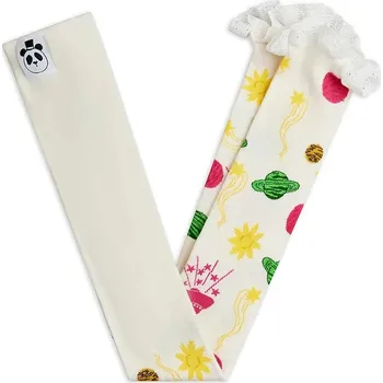 Dívčí oblečení Dětské legíny Mini Rodini Space 26260127 bílá 00X, vel. 68-74