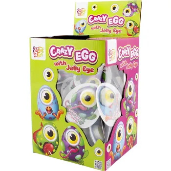 Bonbon Crazy Egg with jelly eye - dinosauří a dračí želé oko 7g