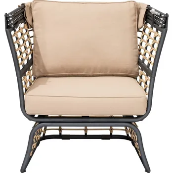 Béžové kovové zahradní křeslo Paros – Garden Pleasure ID_1665330