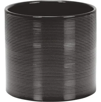 Obal na květináč Obal na květináč keramický GLASS GREY 828 šedý 12cm