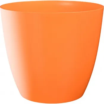 Obal na květináč Obal na květináč plastový lesklý ELLA oranžový 7cm