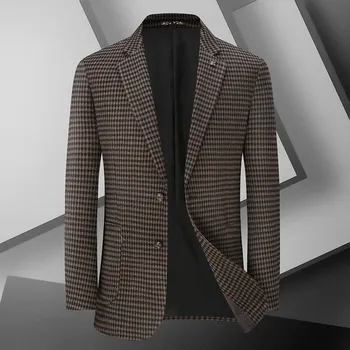 Best Fashion Pánské ležérní sako pro volný čas Barva: Tmavě Hnědá, Velikost: XL