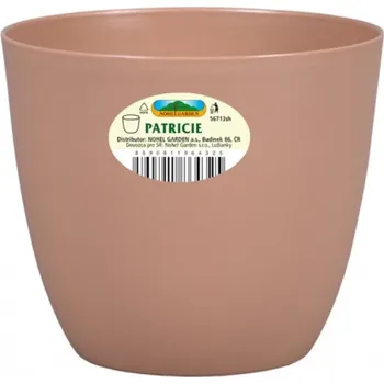 Obal na květináč plastový PATRICIE MODERN matný sv.hnědý 18cm
