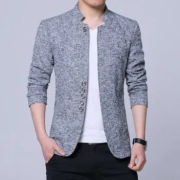 Best Fashion Pánské zateplené kárované sako pro chladné dny Barva: Šedá, Velikost: S