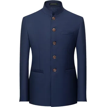 Best Fashion Pánské elegantní sako v business stylu Barva: Safírová, Velikost: S