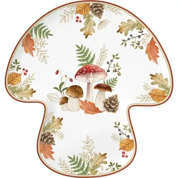 Talíř Talíř servírovací houba porcelánový AUTUMN BREEZE 29,5cm