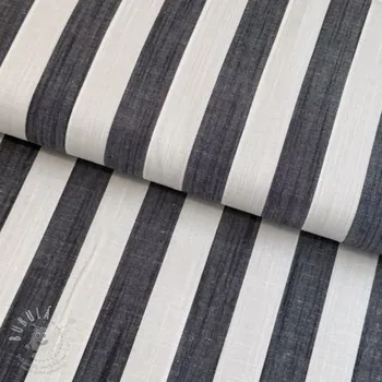 Viskóza YARN DYED Stripes BIG navy