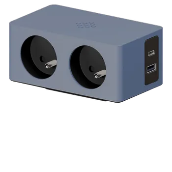 Elektrická zásuvka ASA 06037E00090 VERSAQ Stolní zásuvková jednotka, 2x zásuvka, 1x nabíječka USB A+C, kabel 0,5 m s GST, modrá