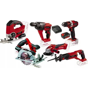 Vrtačka EINHELL SADA AKU NÁŘADÍ 18V PXC 4,0AH - AKU VRTAČKA, PŘÍKLEPOVÁ VRTAČKA, AKU PŘÍMOČARÁ PILA