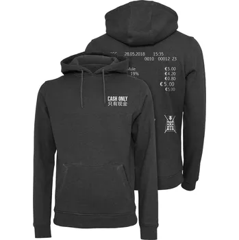 Pánská mikina Pánská mikina Cash Only Hoody šedá Mister Tee černá 3336177