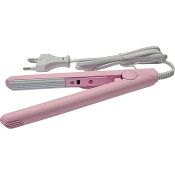Žehlička na vlasy Leventi Mini přenosná žehlička na vlasy krepovací-Růžová