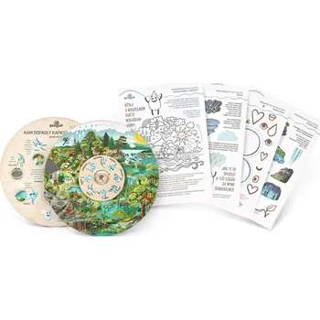 Dětské zboží Lesní svět Otočné dřevěné kolo vč. pracovních listů - Kam dopadly kapky?