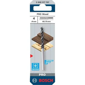 Vrták Bosch Vrták do dřeva PRO Wood, 4 × 40 × 75 mm Professional (2608577707)