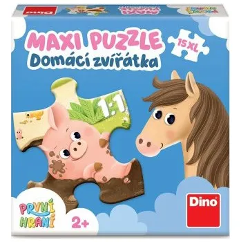 puzzle pro nejmenší První hraní: Domácí zvířátka 15 maxi Puzzle