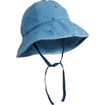 Klobouk Dětský džínový klobouk Mini Rodini denim dots 26265109 modrá 50X, vel. 44/46