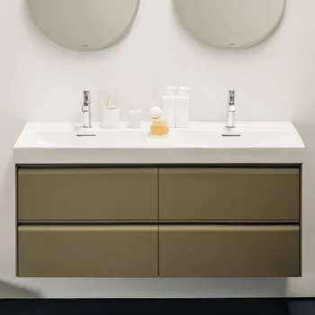 Umyvadlo LAUFEN MEDA - dvojumyvadlo (H814112) Barva: Bílá, Provedení: s 3 otvory pro baterii