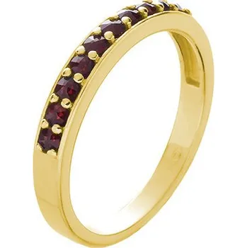 Prsten Zlatý prsten s českým granátem - linka Velikost: 59