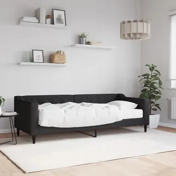 Postel Čalouněná jednolůžková postel VidaXL 80x200 cm černá