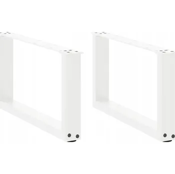 Konferenční stolek Nohy ke konferenčnímu stolku, 2 ks, bílé, 60x(30-31) cm, ocel