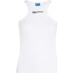 KARL LAGERFELD JEANS Top tmavě zelená / bílá