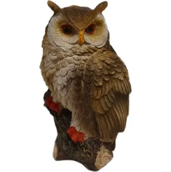 Zahradní dekorace Prodex MTY075 Sova na větvi hnědá 15 X 10 polyston