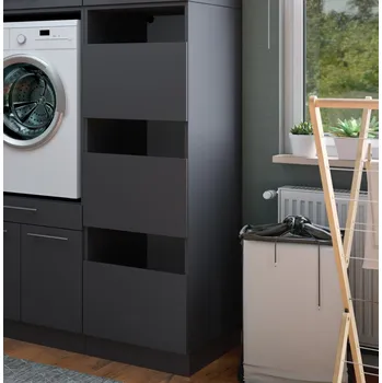 regál Regál s dvířky Mr. Sauber, antracitový