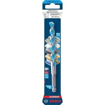 Vrták Bosch Vrták EXPERT HEX-9 Multi Construction, 11 × 90 × 150 mm Professional (2608902273)