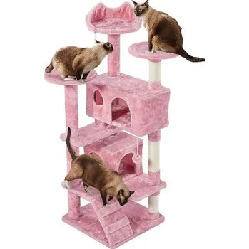 Škrabadlo pro kočky 593122 pink 139 cm, růžová - B YAHEETECH