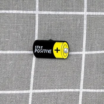 Pinarna.cz - Odznáček Baterka - Stay positive / Zůstaň pozitivní