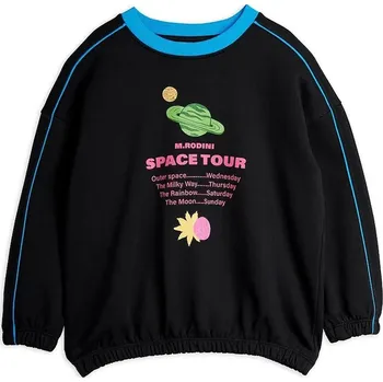 Chlapecká mikina Dětská bavlněná mikina Mini Rodini Space tour 26220146 černá 99X, vel. 116-122