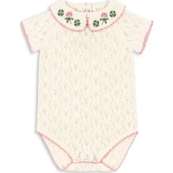 Kojenecké body s příměsí vlny Konges Sløjd ROSIER ROMPER KS105060.PPY2 béžová 01X, vel. 62