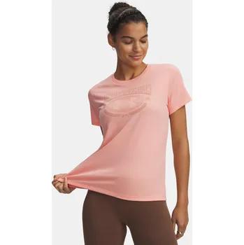 Dámské oblečení Dámské tričko Under Armour UA W VARSITY SS-PNK 6010592-603 Růžová MD