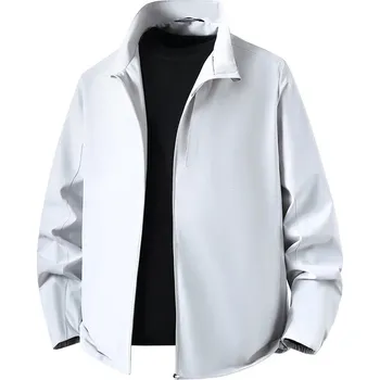 Pánská softshellová bunda Best Fashion Pánská lehká přechodová bunda na zip Velikost: M, Barva (Varianta): Gray and white