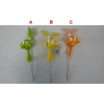 Velikonoční dekorace Velikonoce 4409 zápich zajíček 27 cm 3 druhy