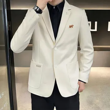 Best Fashion Pánské společenské sako v elegantním stylu Barva: Bílá, Velikost: XL