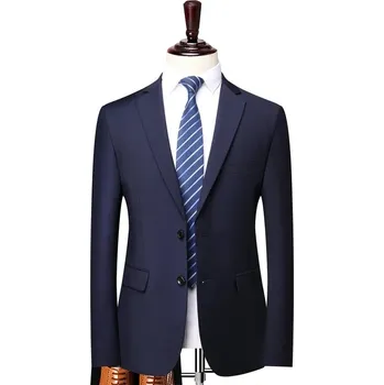 Pánské sako Best Fashion Pánské společenské sako v business stylu Velikost: S, Barva (Varianta): Tmavě modrá 2 buttons