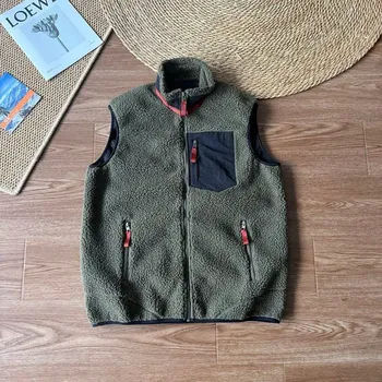 Pánský zimní kabát Best Fashion Univerzální fleecová vesta pro outdoor a cestování Velikost: M, Barva (Varianta): Tmavě zelená