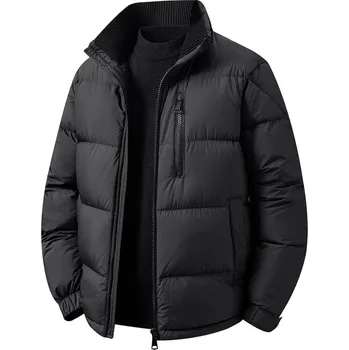 Pánský kabát Best Fashion Pánská krátká zimní péřová bunda do mrazu Barva: Černá, Velikost: 4XL