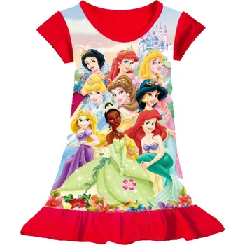 Dívčí oblečení Dívčí pyžama šaty s princeznami Disney Barva: Hnědá, Velikost: 4-5T