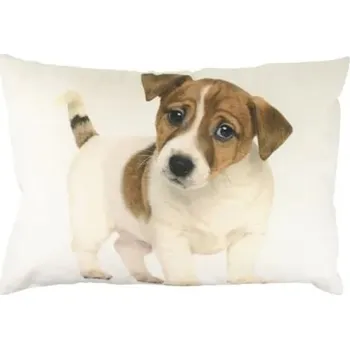 deka Polštář štěně JACK RUSSEL bavlněný bílý 35x50cm