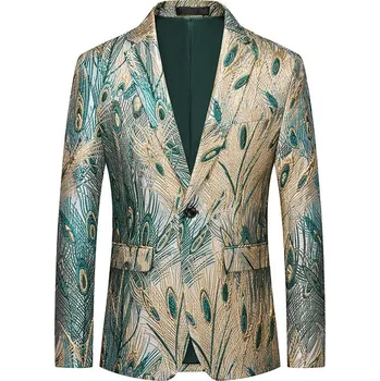 Pánské sako Best Fashion Pánské společenské sako s výrazným vzorem Velikost: 3XL, Barva (Varianta): Flower color