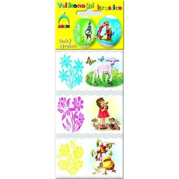 Velikonoční dekorace Velikonoční kraslice - bílý podklad smršťovací