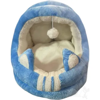 Pelíšek pro kočku UNIQ PETS pelíšek KITTY modrý 40x40x35cm