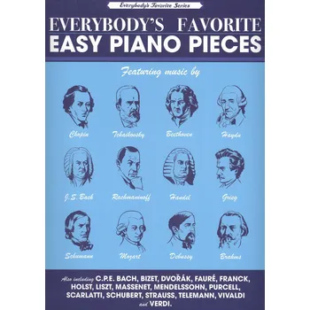 Music Sales America Everybody's Favorite: Easy Piano Pieces / oblíbené skladby klasické hudby ve snadné úpravě pro klavír (modrý sešit)