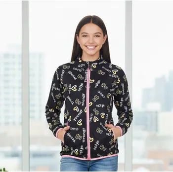 Dívčí vesta DÍVČÍ MIKINA černá Kugo HM0666