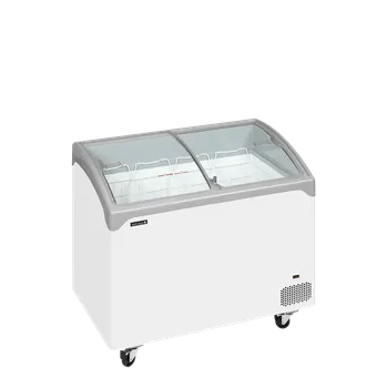 Mraznička TEFCOLD NIC302SCEB Pultová mraznička prosklené oblé víko