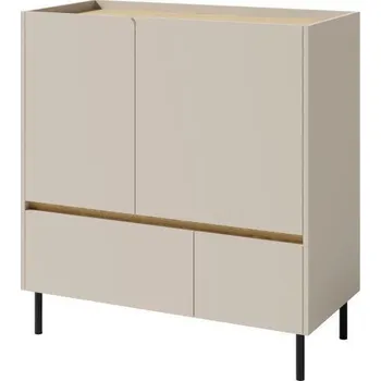 Komoda LC09 Komoda Luca, pískově béžová / dub olejovaný, 95 x 105 x 40 cm&nbsp;