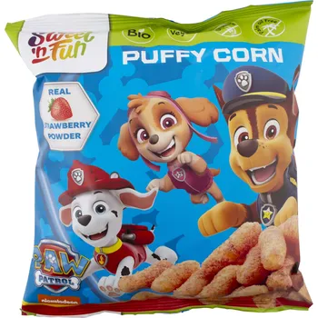 Slaná pochutina Paw Patrol puffy corn - bio kukuřičné křupky 50g